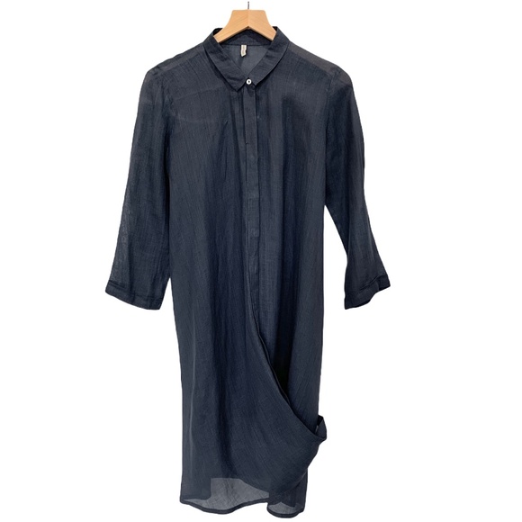 Annette Görtz Black Oversized Belted Button Down ShirtDress - Picture 7 of 12